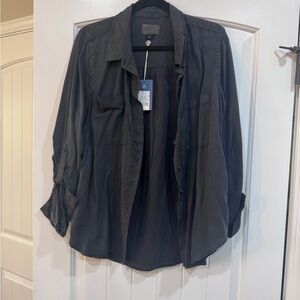 Universal Thread Washed Black Button-Down Shirt